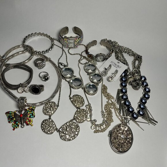 Jewelry - Assorted Costume Jewelry Lot With Necklaces Bracelets Earrings and rings